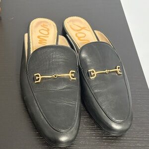 Sam Edelman Linnie Bit Mule Black Leather Loafers